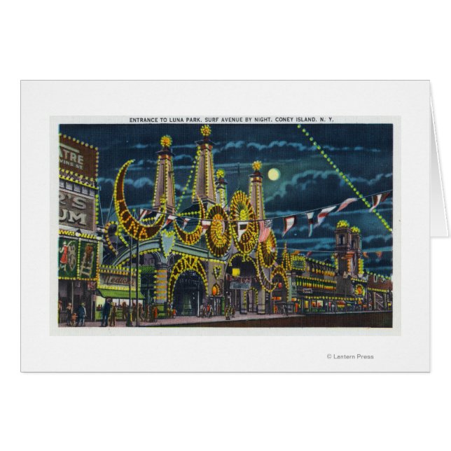 Surf Avenue Aussicht Luna Park Eingang (Vorderseite (Horizontal))