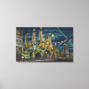 Surf Avenue Aussicht Luna Park Eingang Leinwanddruck