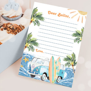 Surf Beach Geburtstagsparty Time Kapsel Note Card Einladung