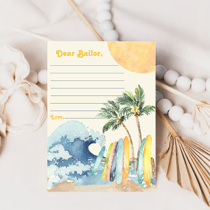 Surf Beach Geburtstagsparty Time Kapsel Note Card Einladung