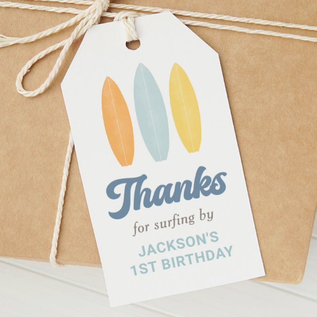 Surf Beach Kindergeburtstag Party Geschenkanhänger (Von Creator hochgeladen)