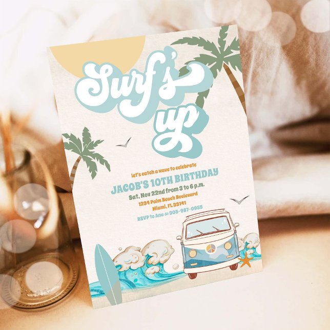 Surf Birthday Party Invitation Einladung (Von Creator hochgeladen)