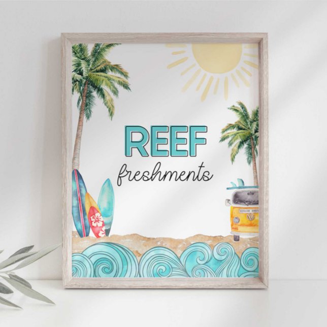 Surf Birthday Party Reef Freshign Fotodruck (Von Creator hochgeladen)