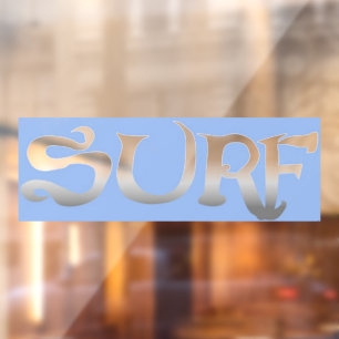Surf-Blau-Opak-Gau-Thru-Klammer Fensteraufkleber