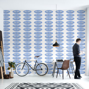 Surf-blaue, glatte Vinyl-Tapete Tapete