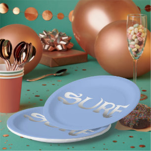 Surf-blaue Großpapier-Teller Pappteller