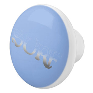 Surf bleu incliné fade ceramique bouton