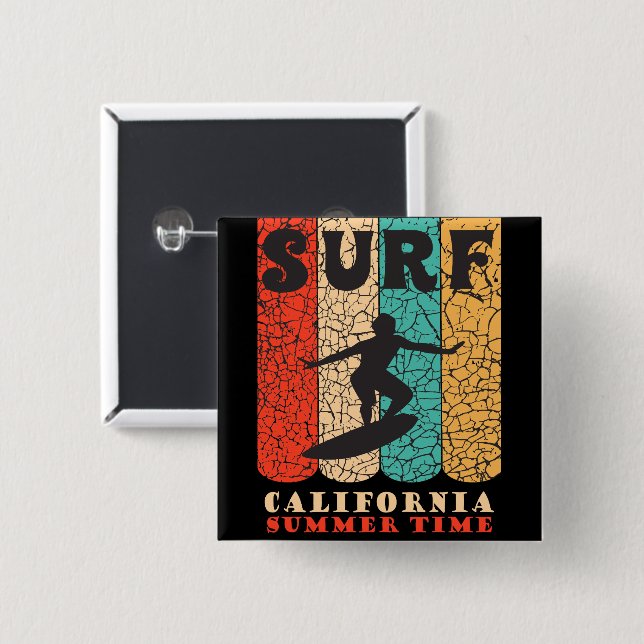 Surf California Button (Vorne & Hinten)