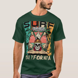 Surf California Skull & Palm Graphic T - Shirt