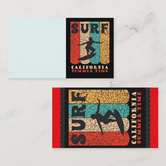 Surf California Visitenkarte (Vorne/Hinten)