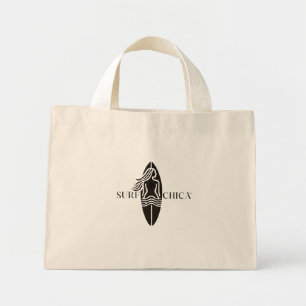 Surf Chica® Tote Bag - Coastal Lifestyle Leinwand  Mini Stoffbeutel