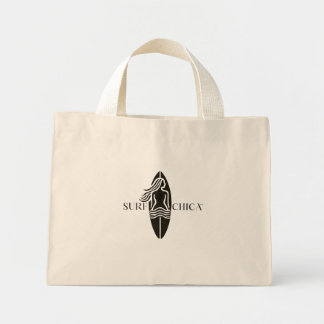 Surf Chica® Tote Bag - Coastal Lifestyle Leinwand  Mini Stoffbeutel