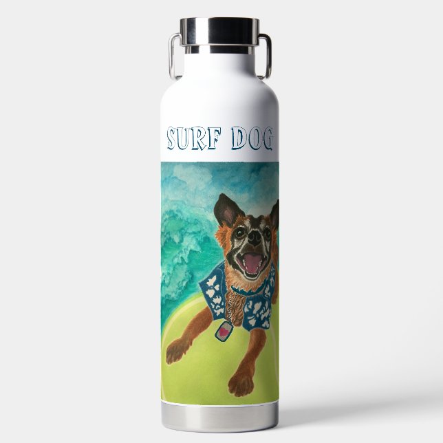 Surf Chien Grande Bouteille d'eau (Avant)