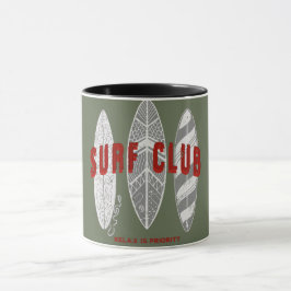 Surf Club Summer Beach Urlaub Vintag Tasse