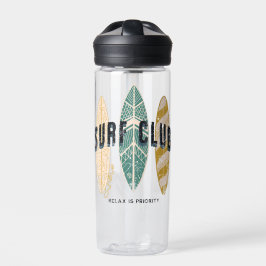 Surf Club Summer Beach Urlaub Vintag Trinkflasche
