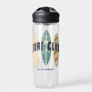 Surf Club Summer Beach Urlaub Vintag Trinkflasche