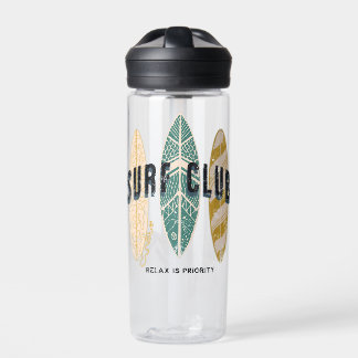 Surf Club Summer Beach Urlaub Vintag Trinkflasche