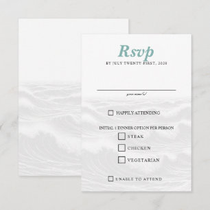 Surf Couple Food Choices RSVP Karte