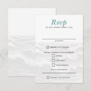Surf Couple Food Choices RSVP Karte