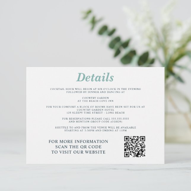 Surf Couple Wedding Begleitkarte (Stehend Vorderseite)