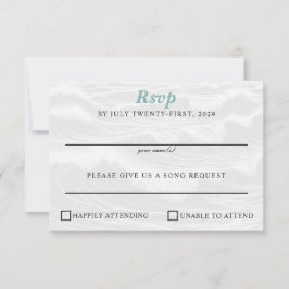 Surf Couple Wedding RSVP Karte