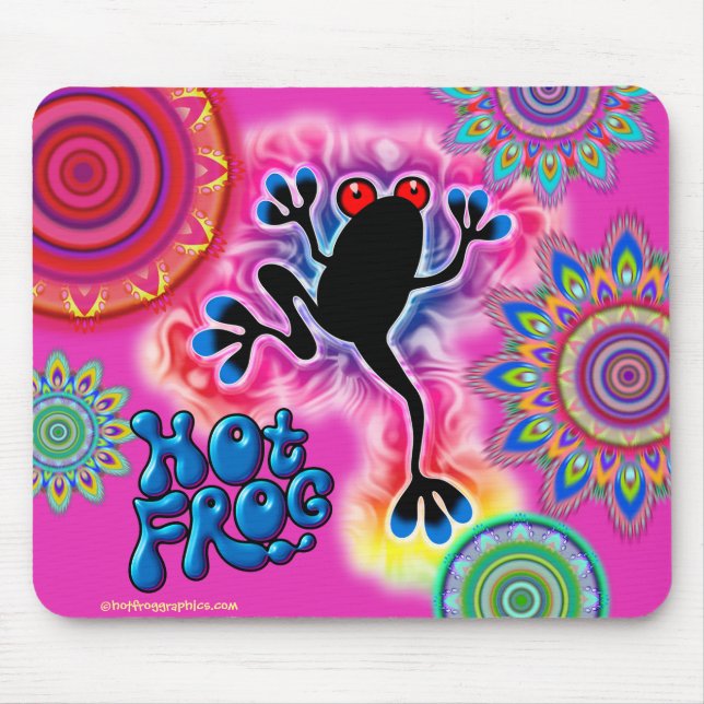 Surf de la grenouille chaude pink tapis de souris  (Devant)