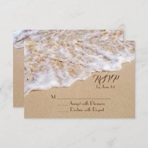 Surf de mariage de plage Carte de boîtier RSVP
