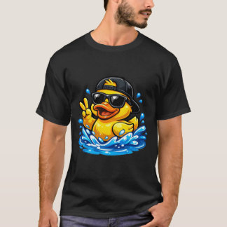 Surf-Ente mit Mütze und Sonnenbrille T-Shirt