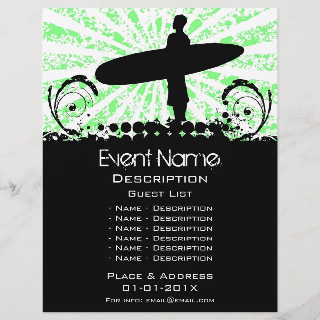 Surf-Event-Promotion Flyer (Vorne)