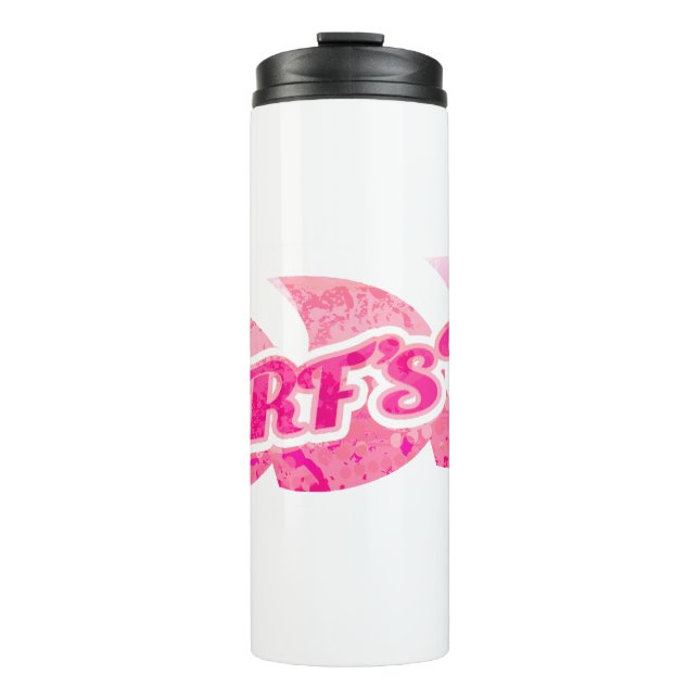 Surf filles rose violet bouteille d'eau isolée (Devant)