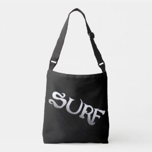 Surf gekippt schwarze Kreuzsack Tragetaschen Mit Langen Trägern