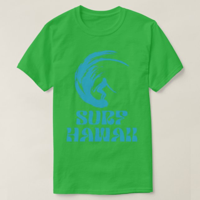 Surf Hawaii Blaues Ozean TShirt (Design vorne)