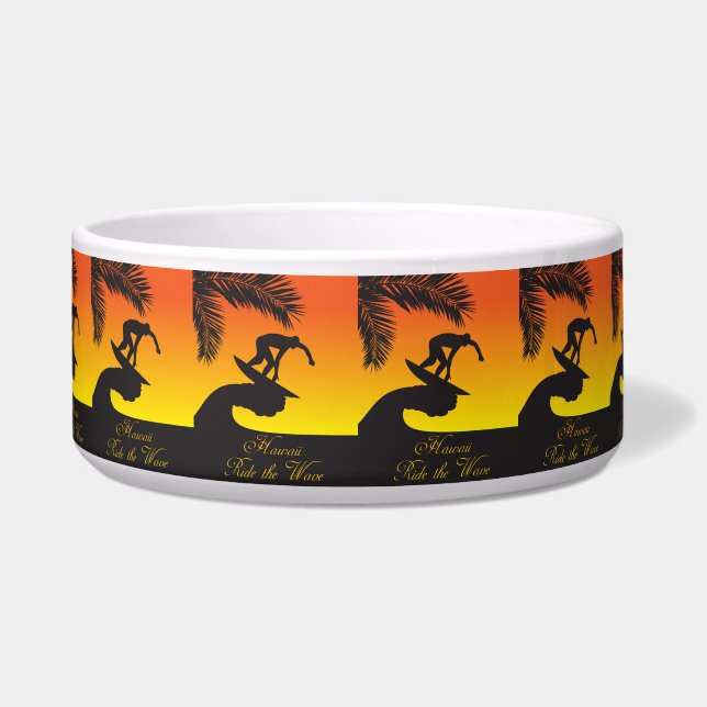 Surf: Hawaii Haustier Bowl Napf (Vorderseite)