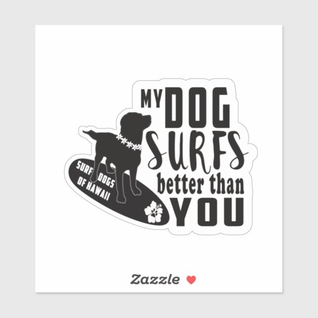 Surf Hunde Hawaii Gauntlet Sticker (Blatt)