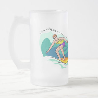 Surf ist auf - mattglas bierglas