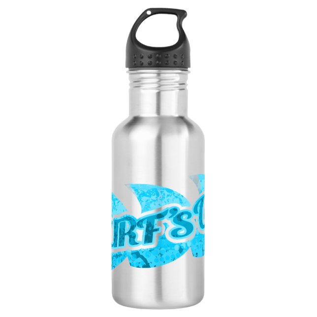 Surf ist bis Aquablau Trinkflasche (Vorderseite)
