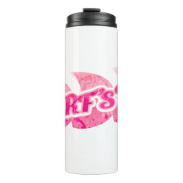 Surf ist oben Mädchen rosa lila isolierte Wasserfl Thermosbecher