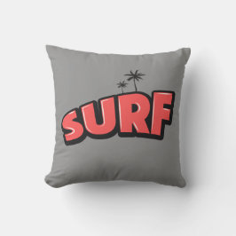 Surf, just surf. In red and gray Kissen
