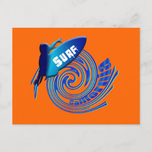 Surf Kalifornien Surfgeschenke Postkarte