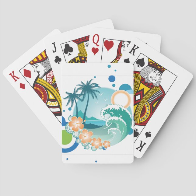 Surf-Karten auf der Insel Spielkarten (Rückseite)