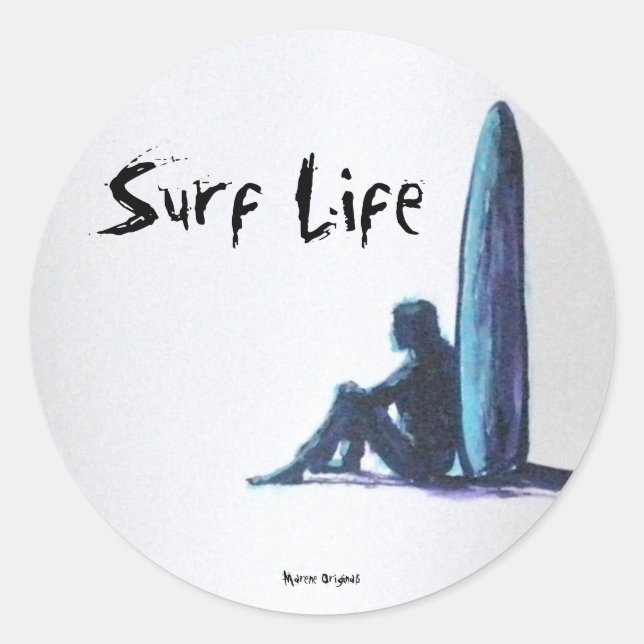 Surf Life Aufkleber von Marene Originals ! (Vorderseite)
