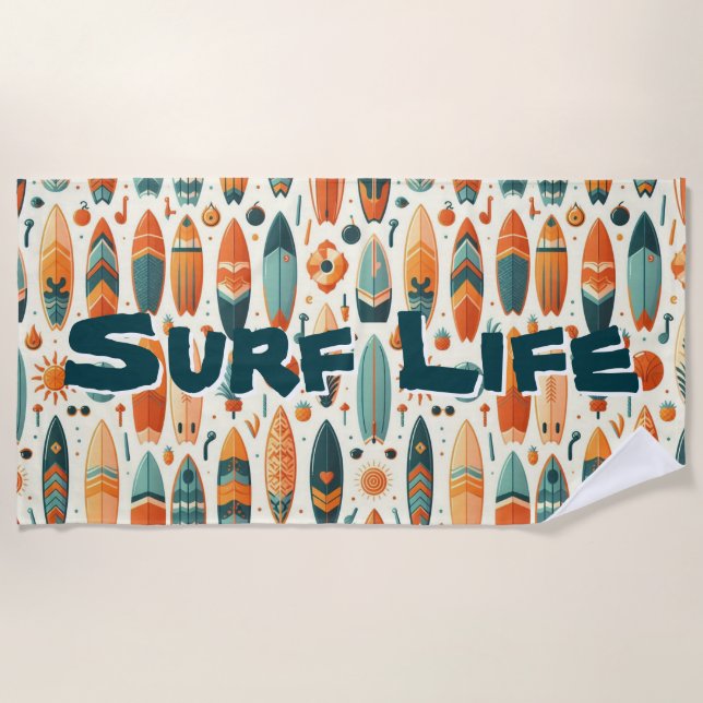 Surf Life Strandtuch (Vorderseite)