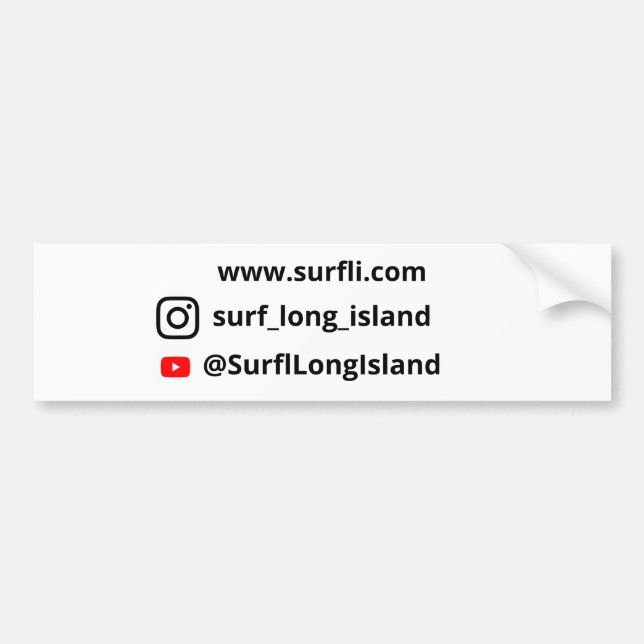 Surf Long Island Auto Aufkleber (Vorne)