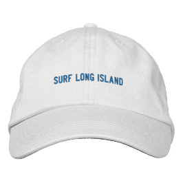Surf Long Island hat - Blauer Text Bestickte Baseballkappe