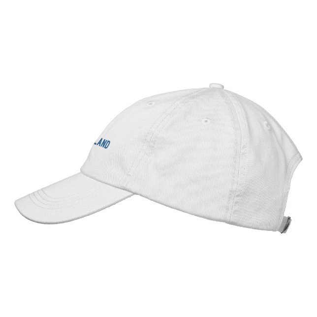 Surf Long Island hat - Blauer Text Bestickte Baseballkappe (Links)