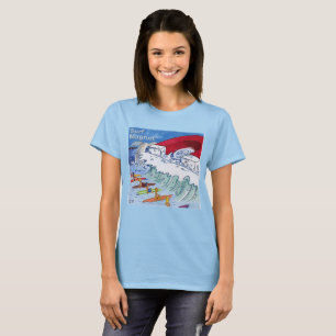 Surf Magnet Damen blaues T-Shirt