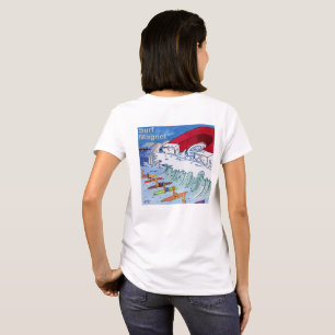 Surf Magnet Damen weißes T-Shirt Rücken