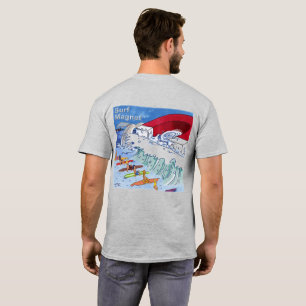Surf Magnet Herren graues T-Shirt Rückenansicht