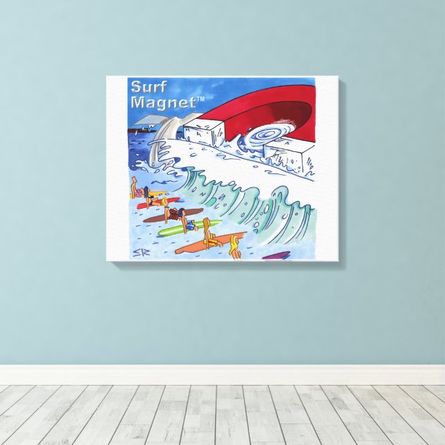 Surf Magnet-Leinwand Leinwanddruck (Insitu (Holzboden))