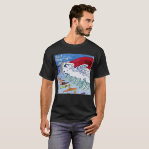 Surf Magnet Männer schwarzes T-Shirt